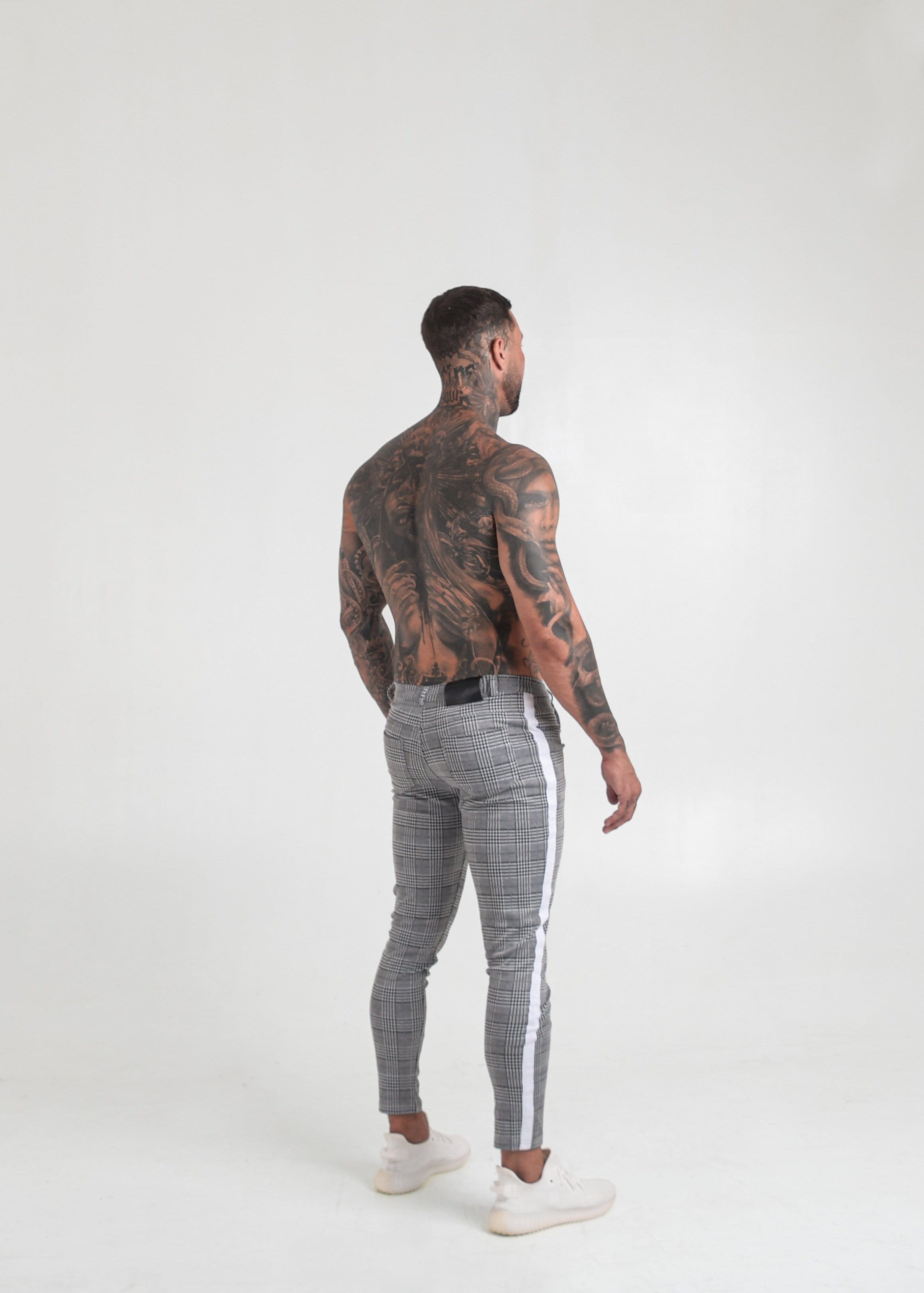 Mulat Mulat Classic Stretch Trousers - Grey/White