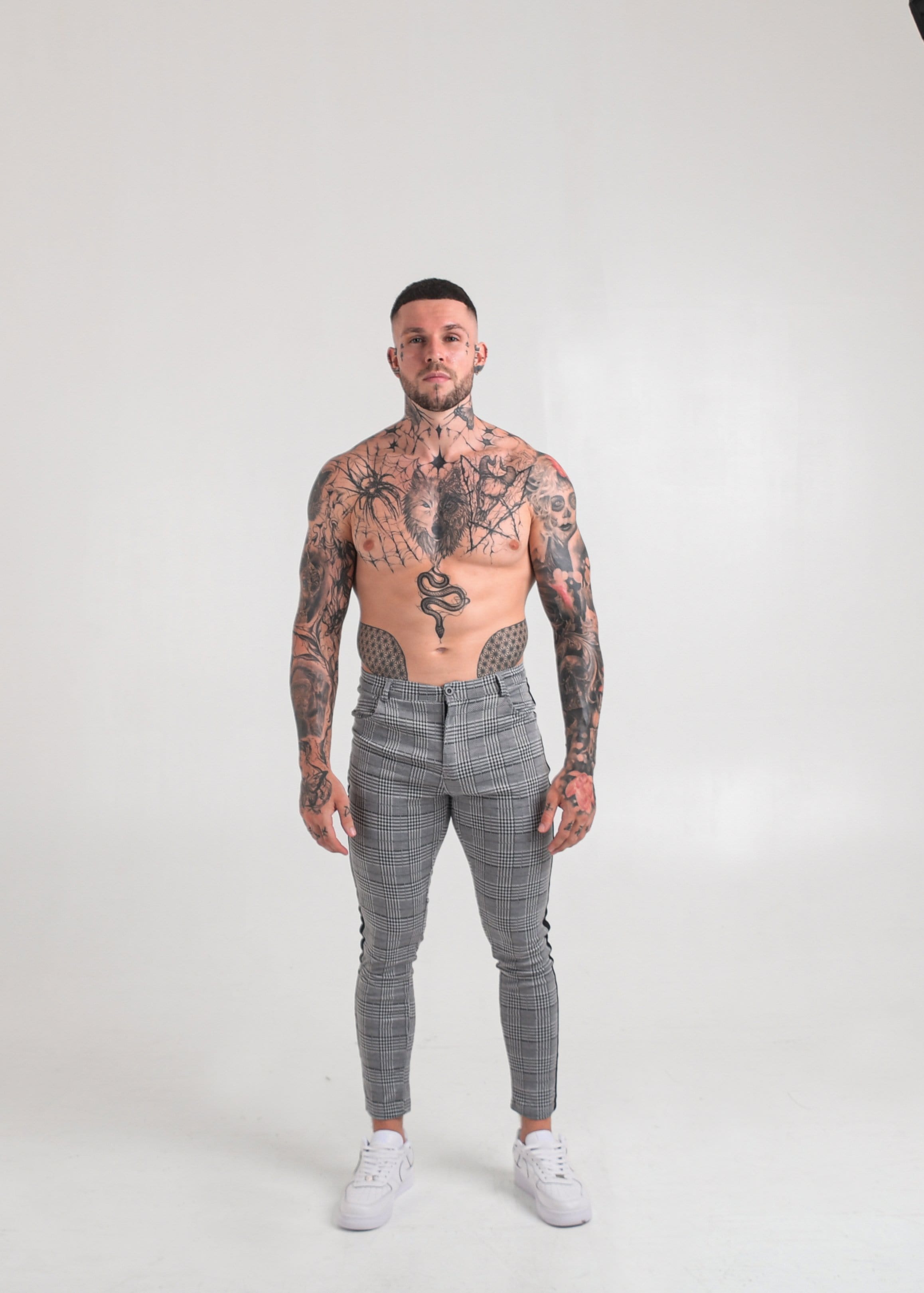 Mulat Mulat Classic Stretch Trousers - Grey/Black