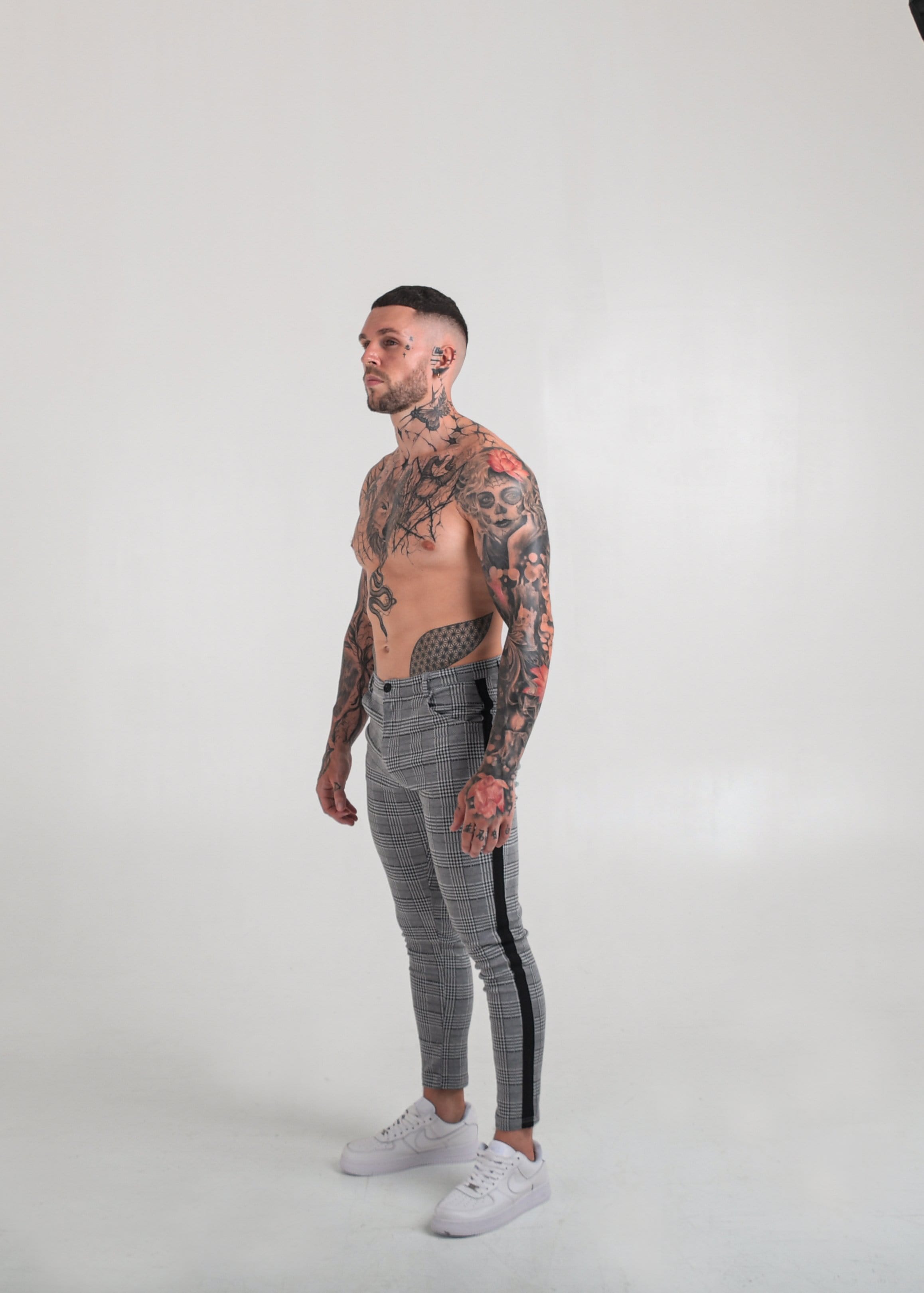 Mulat Mulat Classic Stretch Trousers - Grey/Black