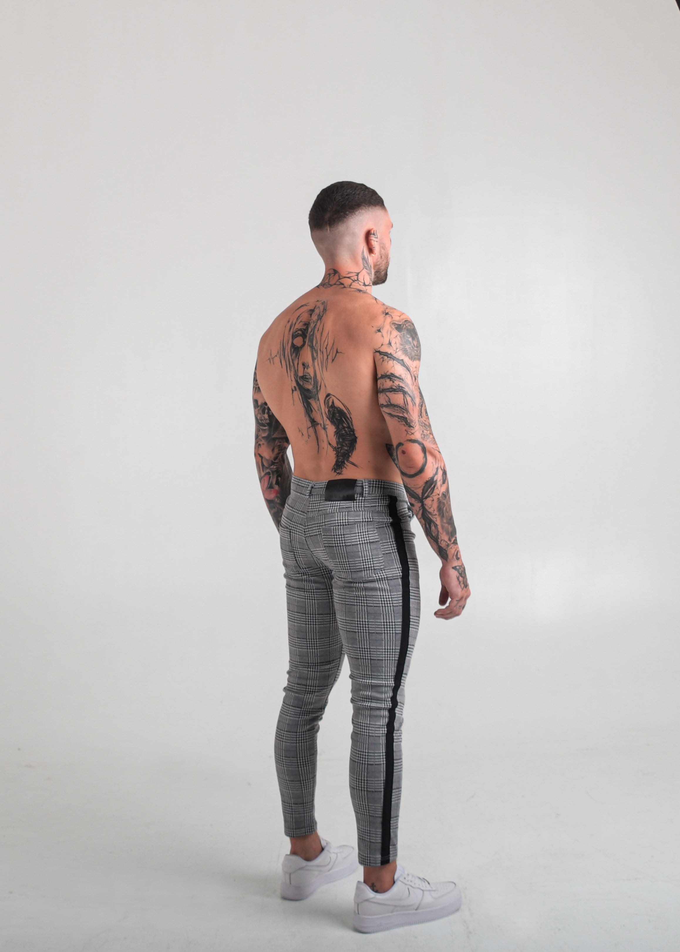 Mulat Mulat Classic Stretch Trousers - Grey/Black