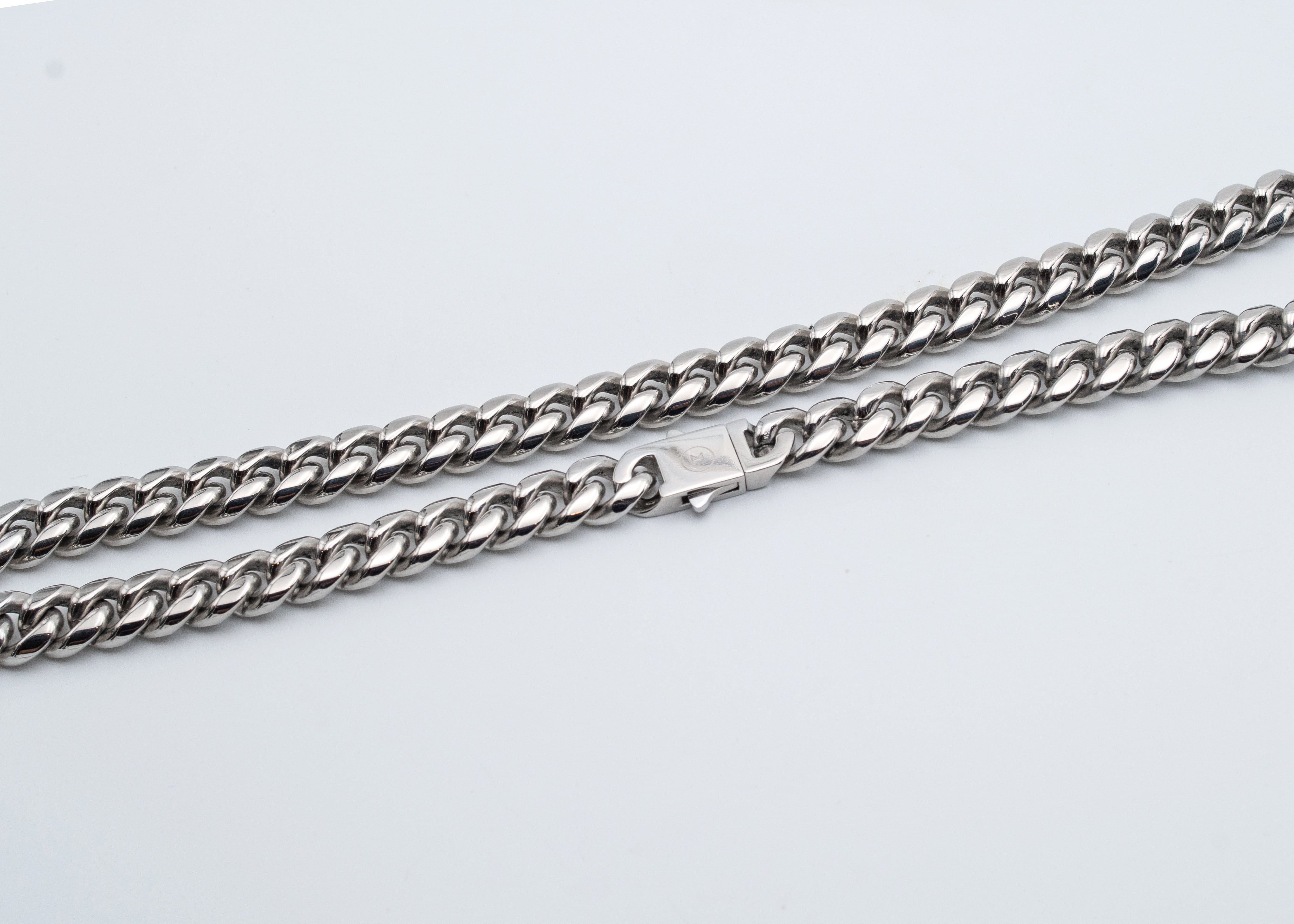 Mulat Heavyweight 10MM Cuban Link Chain - Silver 