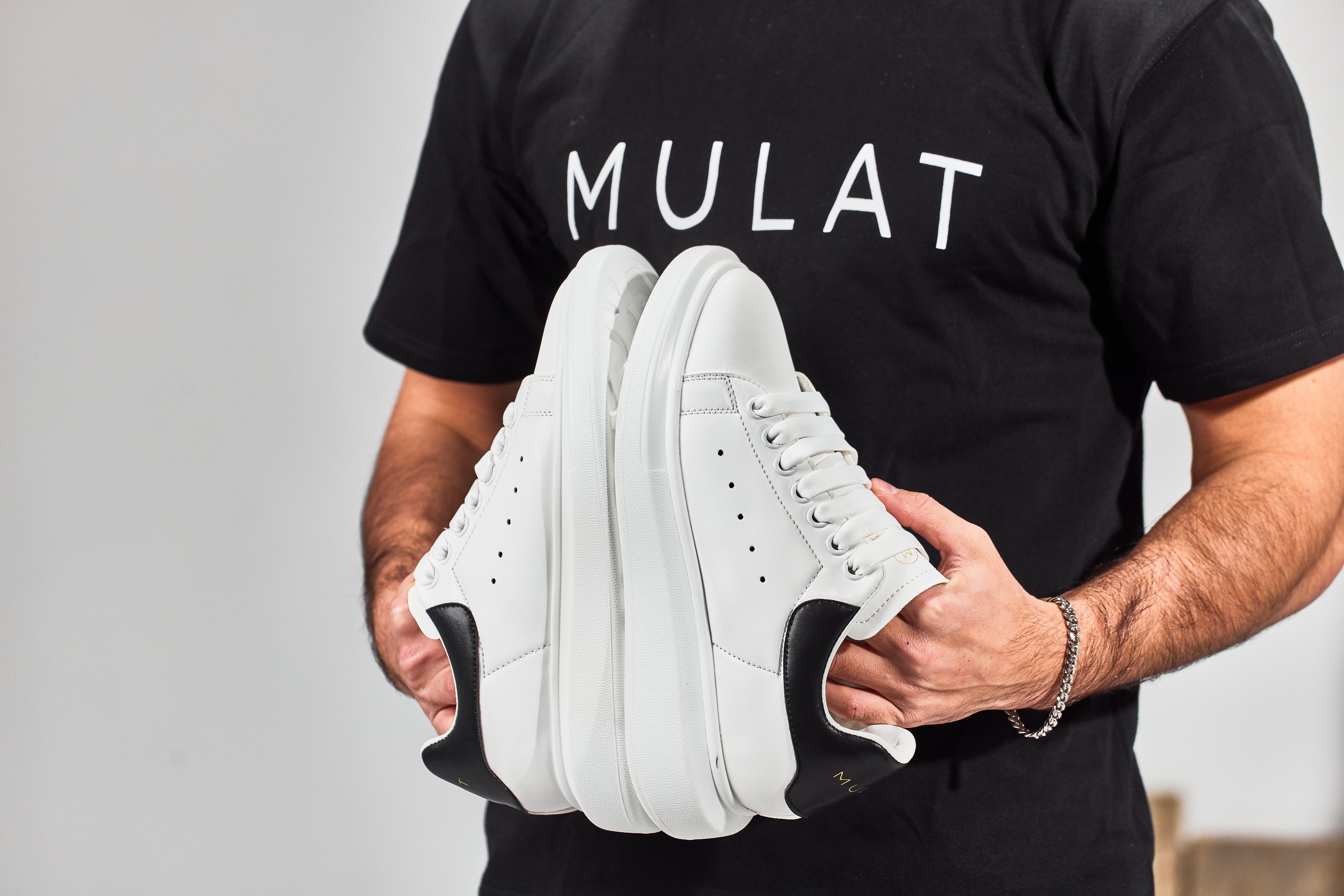 Mulat Mulat Oversized Sneakers White (2.5” Boost)