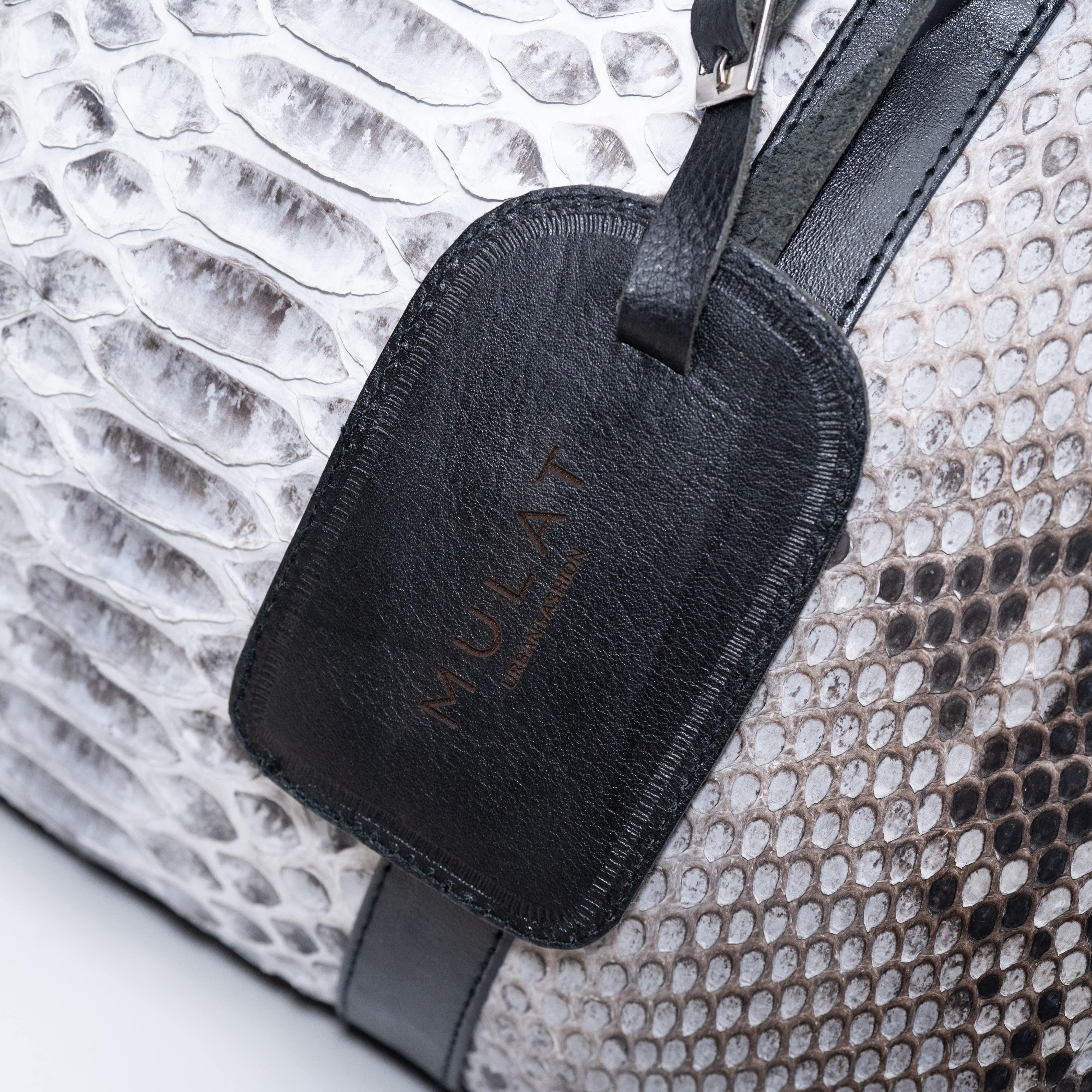 Mulat MULAT White Python Duffel Bag