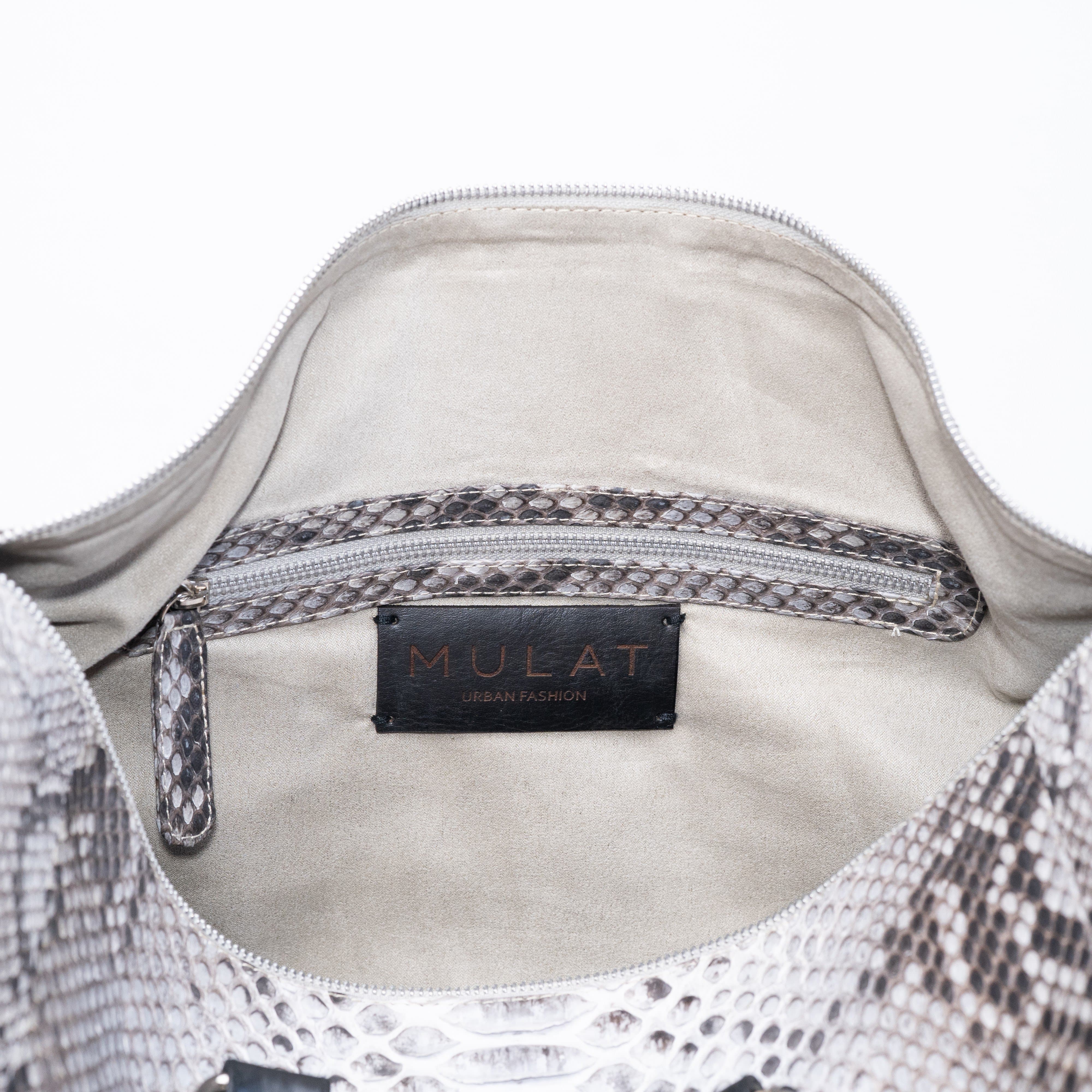Mulat MULAT White Python Duffel Bag