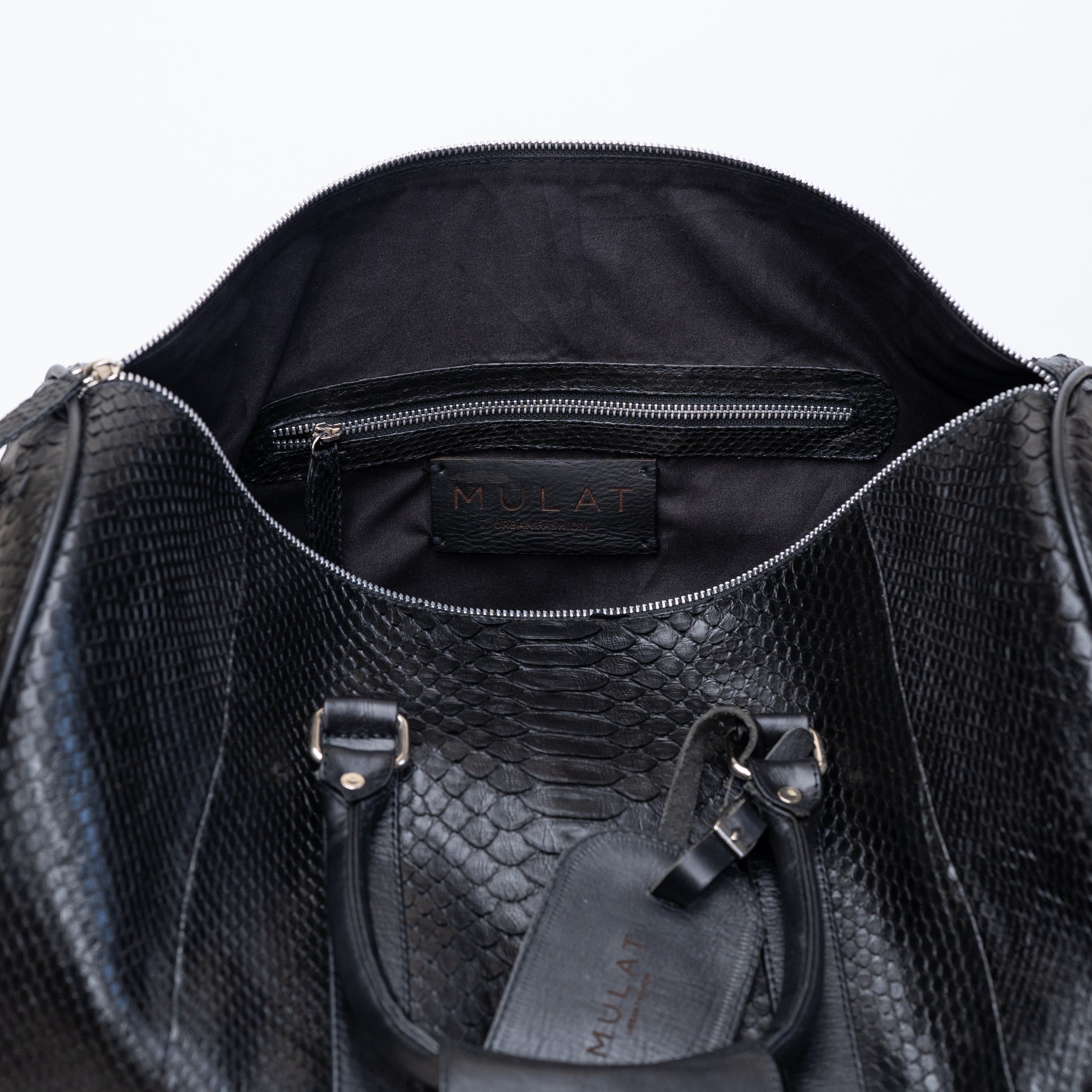 Mulat MULAT Black Python Duffel Bag