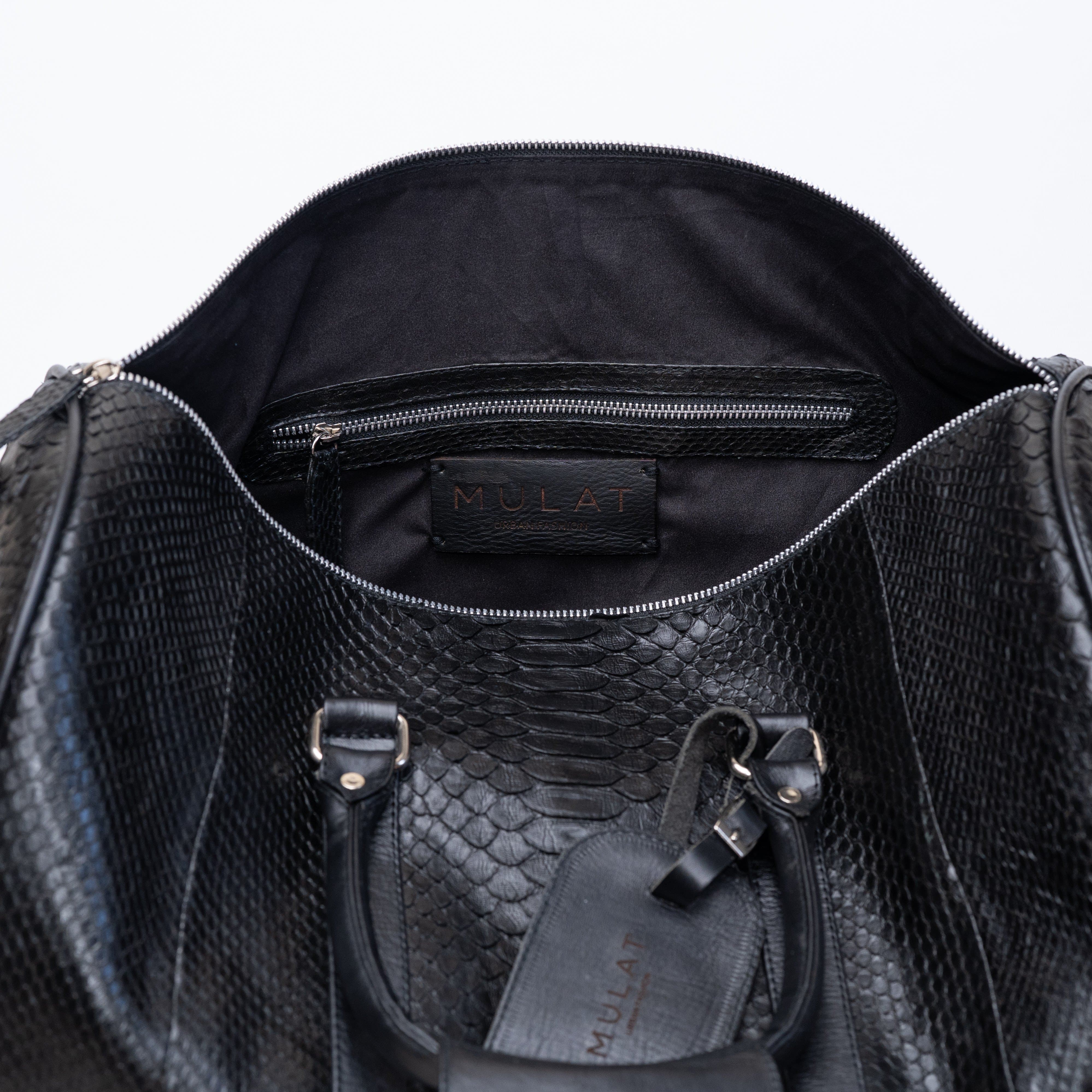 Mulat MULAT Black Python Duffel Bag 