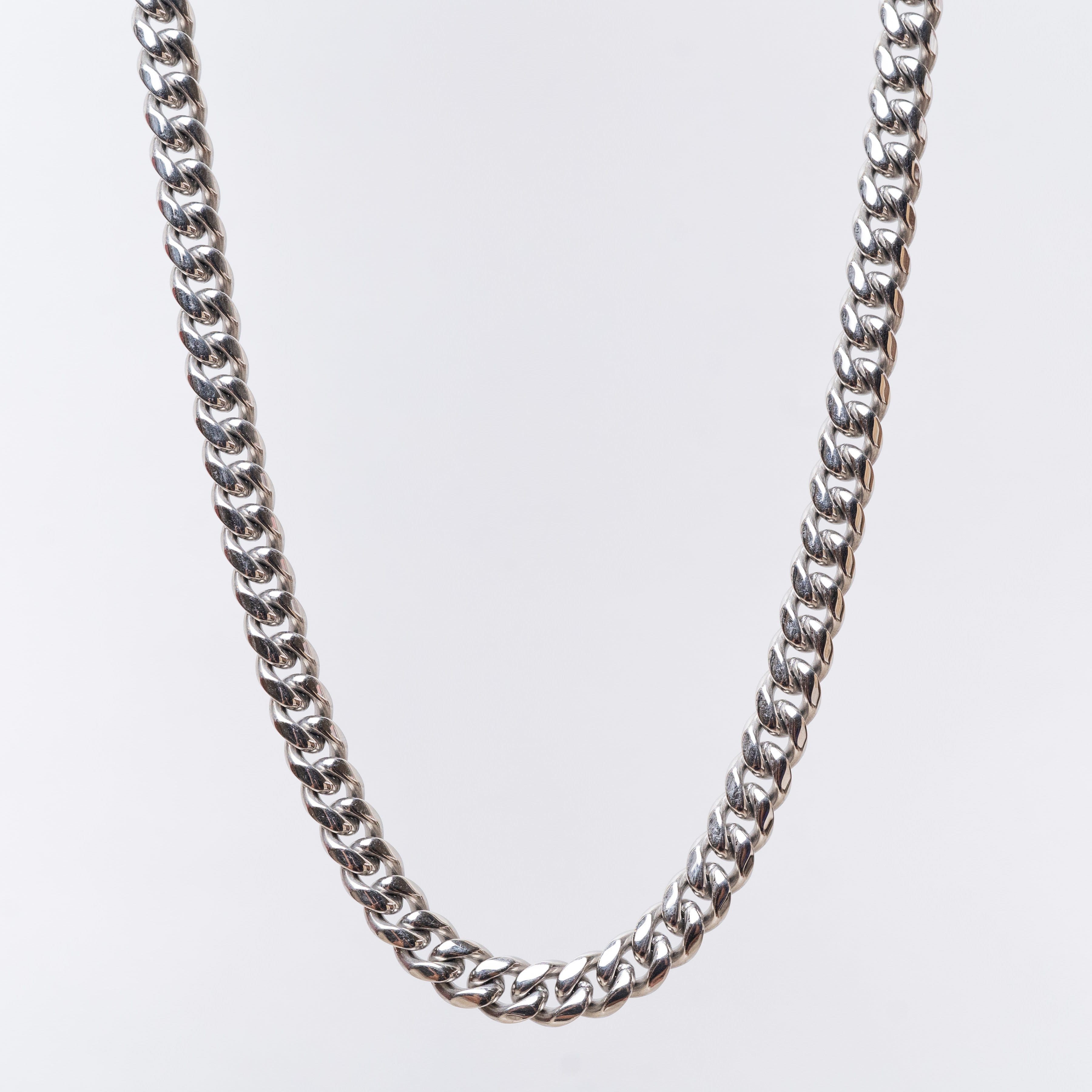 Mulat Heavyweight 10MM Cuban Link Chain - Silver 