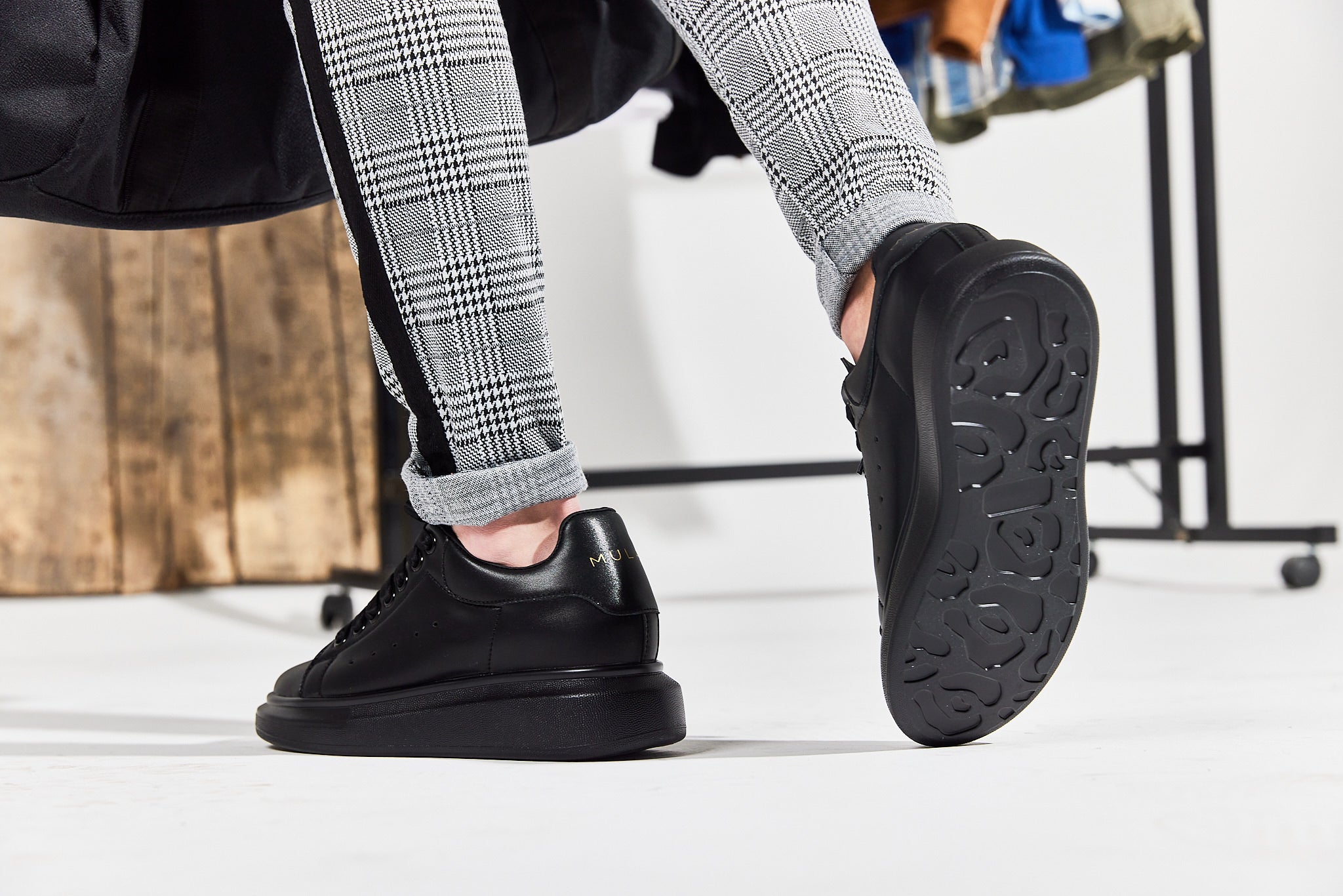 Mulat Mulat Oversized Sneakers Black (2.5” Boost)