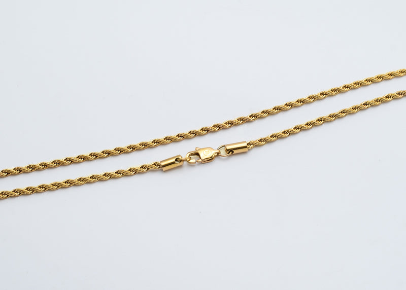 Mulat 3MM Rope Chain - Gold 