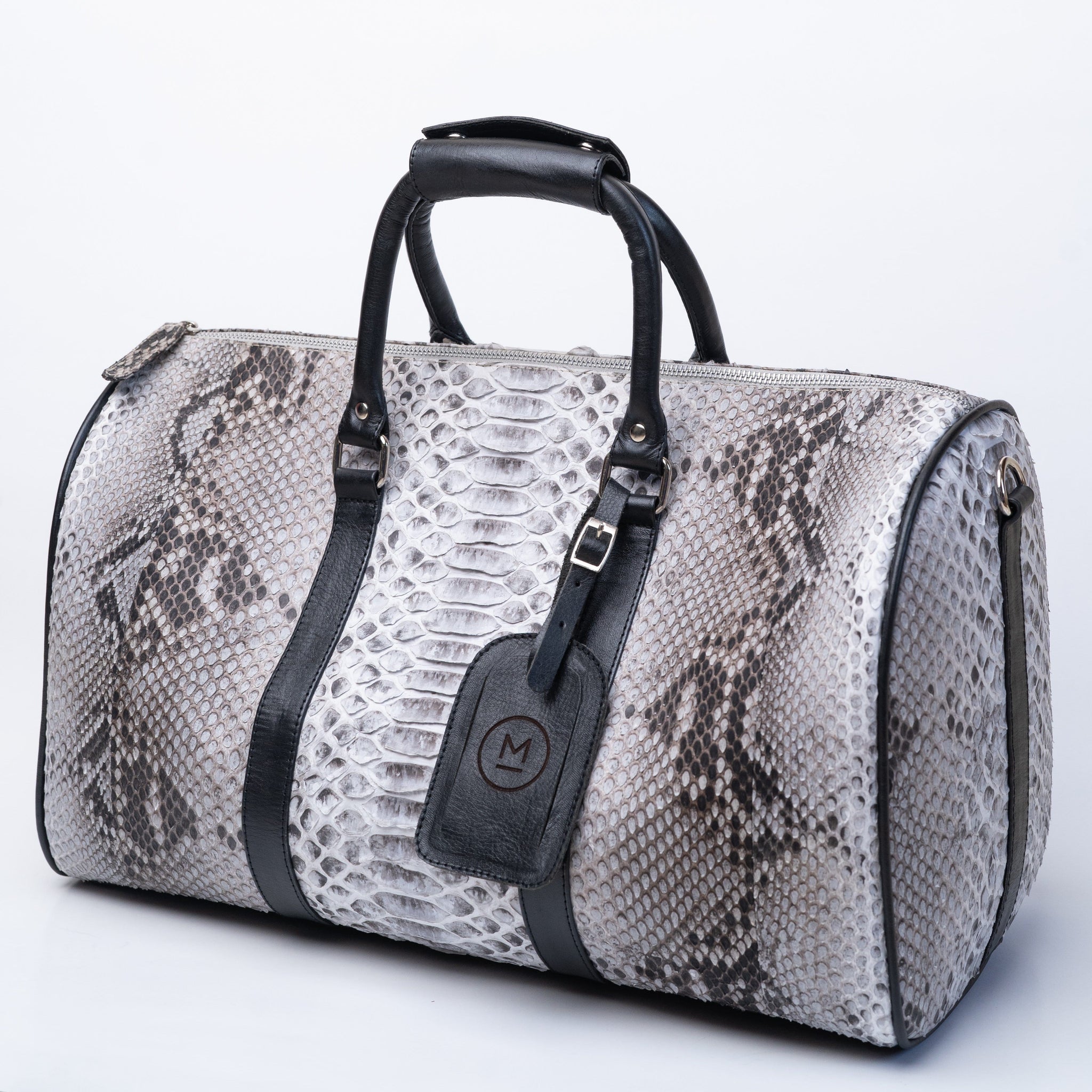 Python Duffle Bag MULAT White Python Duffel Bag